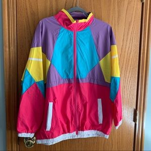 Like Totally Neon Retro Vintage Windbreaker